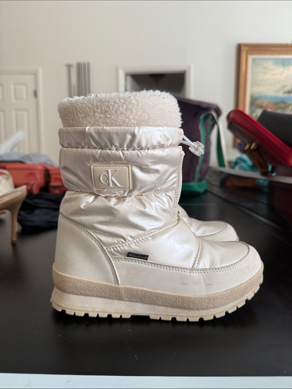 Calvin Klein Kids Insulated Snow Boots - Ivory